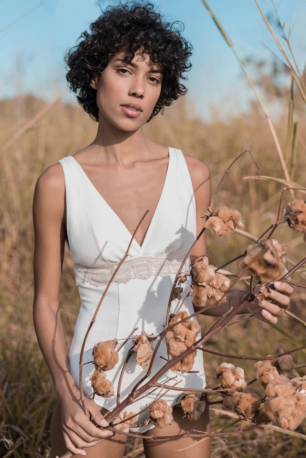 Moda íntima com algodão colorido orgânico da Paraíba